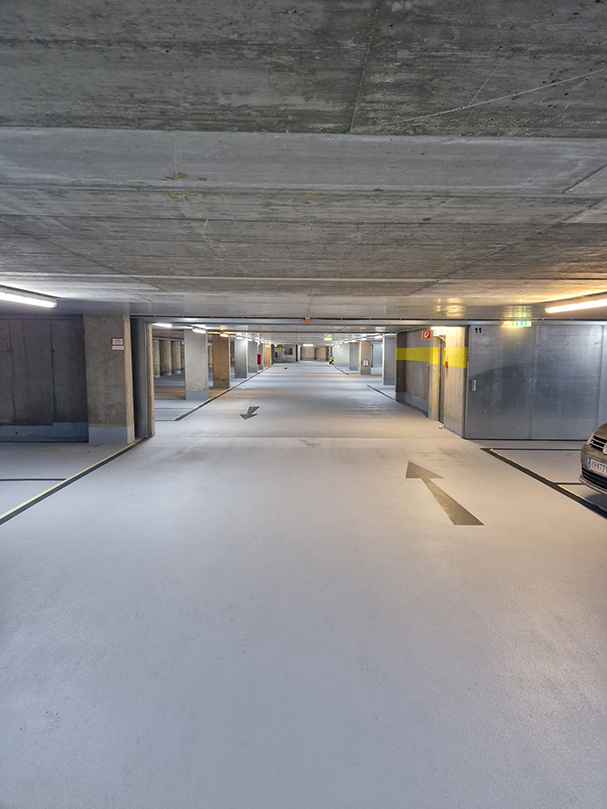 Tiefgarage Bodenbeschichtung Artehotel Krems